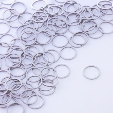 Baza geometryczna ze stali chirurgicznej koło w kolorze srebrnym 12mm