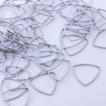 Baza geometryczna ze stali chirurgicznej trójkąt zaokrąglony w kolorze srebrnym 19mm