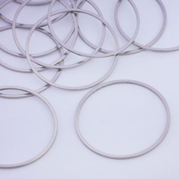 Baza geometryczna ze stali chirurgicznej koło w kolorze srebrnym 40mm