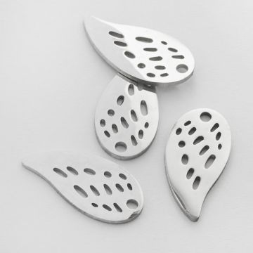 Zawieszka ze stali chirurgicznej skrzydełko w kolorze srebrnym 20mm