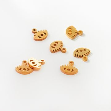 Zawieszka ze stali chirurgicznej oczko w kolorze złotym 8mm