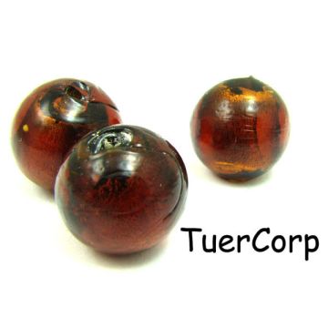 Szkło weneckie kulka koniak 16mm