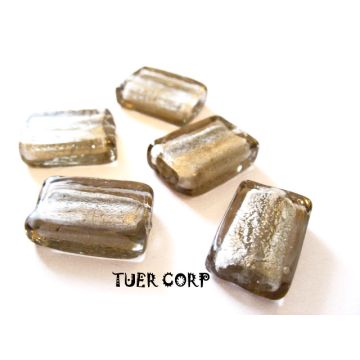 Szkło weneckie prostokąt czarny diament 12x18mm