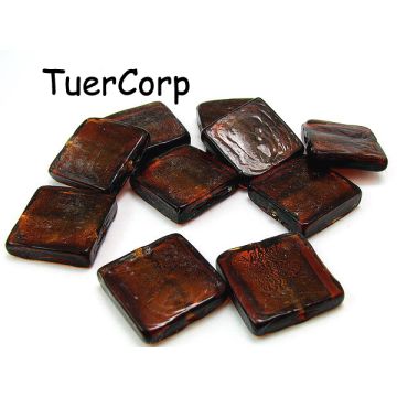 Szkło weneckie kwadrat koniak 25mm