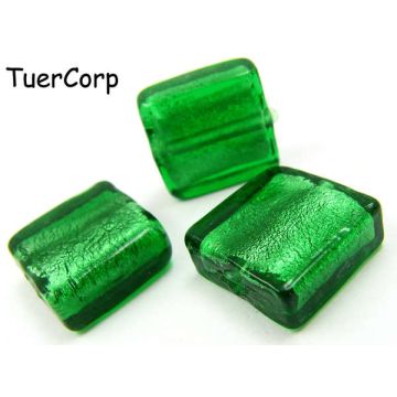 Szkło weneckie kwadrat zielony 15mm