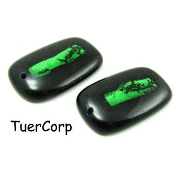 Zawieszka prostokąt zielony 45mm