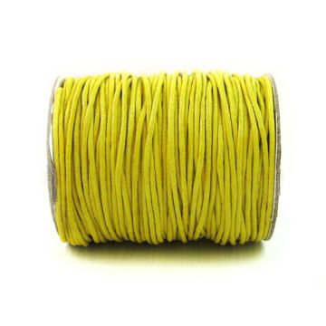 Sznurek bawełniany woskowany żółty 2mm