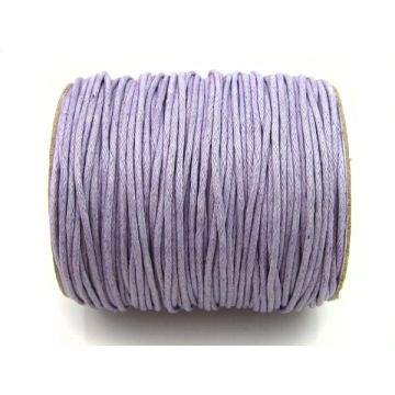 Sznurek bawełniany woskowany lawendowy 2mm