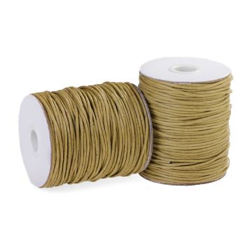 Sznurek bawełniany woskowany piaskowy ciemny 2mm