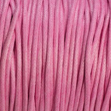 Sznurek bawełniany woskowany różowy 2mm