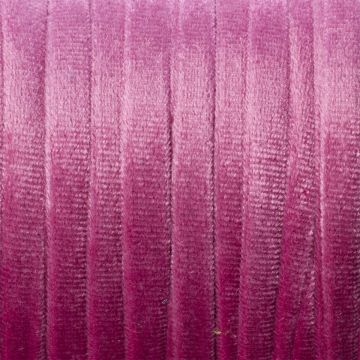 Sznurek welurowy różowy 1.5x6mm