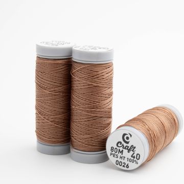 Nić craft do beadingu nr 40 beige