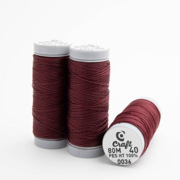 Nić craft do beadingu nr 40 burgundy