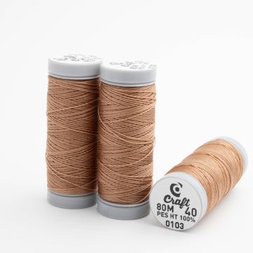 Nić craft do beadingu nr 40 cappuccino