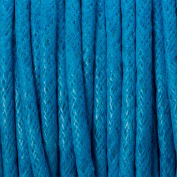 Sznurek bawełniany woskowany niebieski 2mm