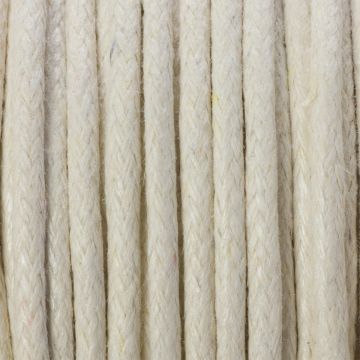 Sznurek bawełniany woskowany biały  2mm