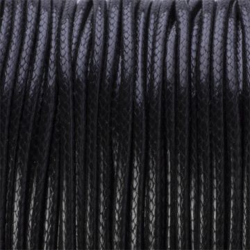 Sznurek powlekany czarny 2mm