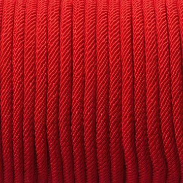 Sznurek pleciony 4mm intensywna czerwień