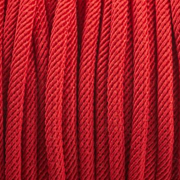 Sznurek skręcany czerwony 3mm