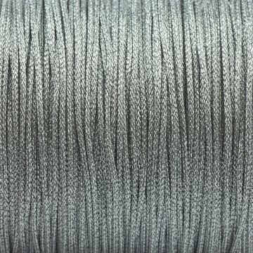 Sznurek pleciony srebrny 1mm