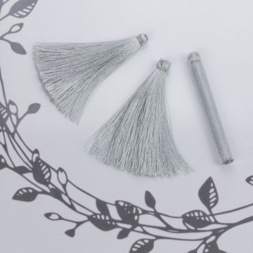 Chwost z wiskozy srebrny 6,5cm
