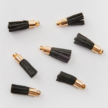 Chwost z rzemienia zamszowego czarny 15mm