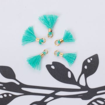 Mini chwosty w złotym okuciu morski 11mm