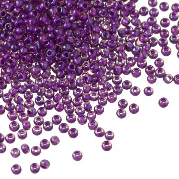 Koraliki TOHO Round 11/0 Inside-Color Rainbow Rosaline/Opaque Purple Lined