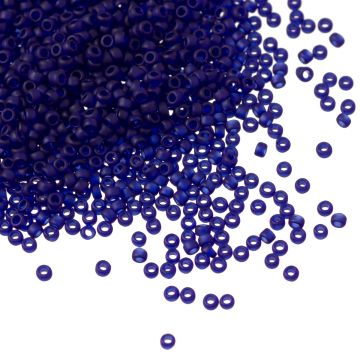 Koraliki TOHO Round 15/0 Transparent-Frosted Cobalt