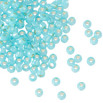 Koraliki TOHO Round 8/0 Silver-Lined Milky Aqua