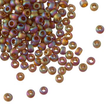 Koraliki TOHO Round 8/0 Trans-Rainbow-Frosted Smoky Topaz