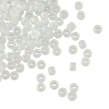 Koraliki TOHO Round 8/0 Trans-Rainbow-Frosted Crystal