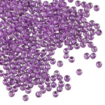 Koraliki TOHO Round 11/0 Inside-Color Crystal/Wisteria Lined