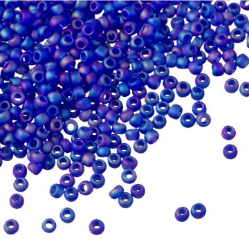 Koraliki TOHO Round 11/0 Trans-Rainbow-Frosted Dark Sapphire