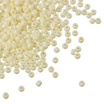 Koraliki TOHO Round 11/0 Opaque-Pastel-Frosted Egg Shell