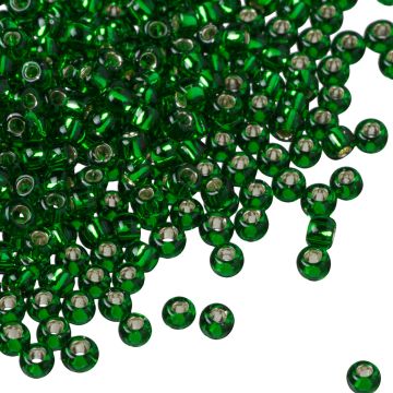 Koraliki TOHO Round 8/0 Silver-Lined Grass Green