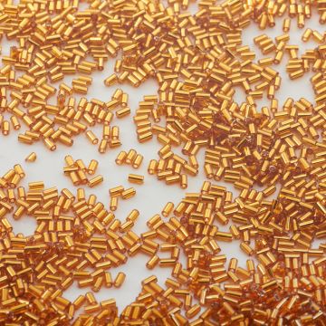 TOHO - Bugle #1   Silver-Lined Topaz