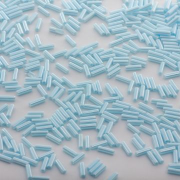 TOHO Bugle #2   Opaque-Lustered Pale Blue