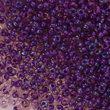 Koraliki TOHO Magatama 3mm Inside-Color Rainbow Rosaline/Opaque Purple Lined