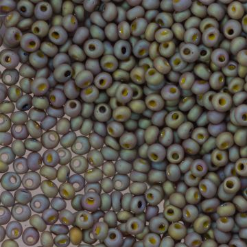 Koraliki TOHO Magatama 3mm Opaque-Rainbow-Frosted Khaki