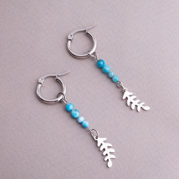 Wiszące kolczyki z listkiem