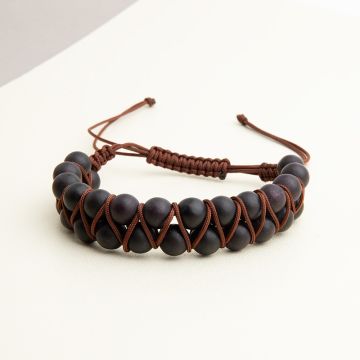 Męska regulowana bransoletka makramowa