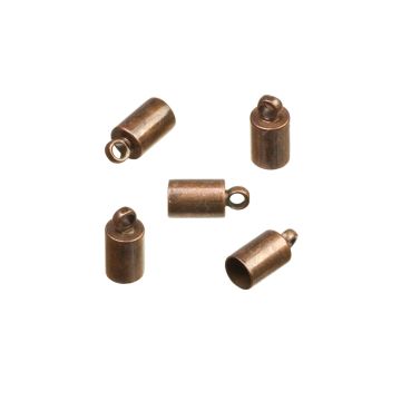 Końcówki do rzemienie kolor antyczny 4mm