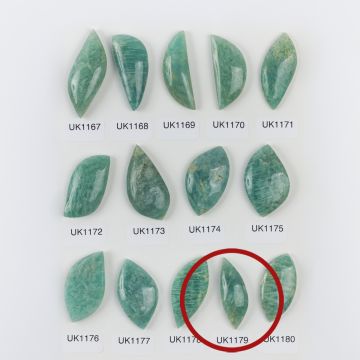 Amazonit kaboszon nieregularny 35mm