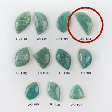 Amazonit kaboszon nieregularny 35mm