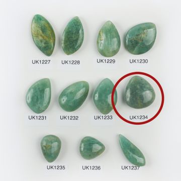 Amazonit kaboszon wypukły 27mm