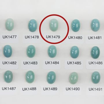 Amazonit kaboszon owal 14mm