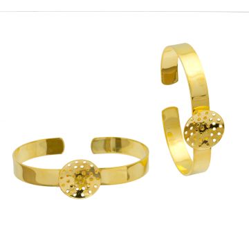 Baza bransoletki w kolorze złota sitko 60mm