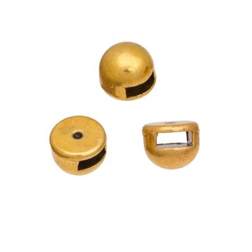 Koralik półkole małe kolor złoty 9mm