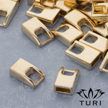 Końcówka do rzemieni w złotym kolorze 6.5x3mm